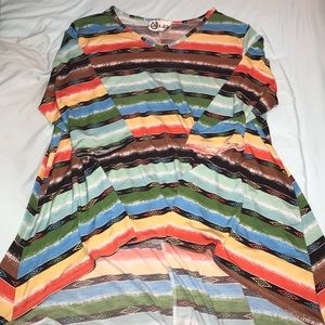 Colorful High Low Tunic